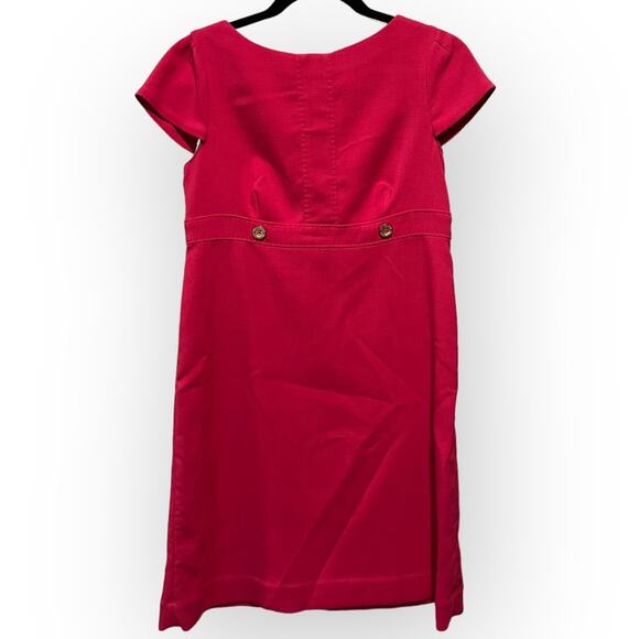 Lilly Pulitzer Dresses & Skirts - Lilly Pulitzer Pink Sheath Dress with Gold Button Accents sz 2